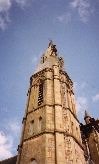 Steeplejacks at Rosskeen Free Church