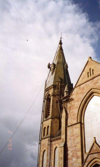 Steeplejacks at Rosskeen Free Church