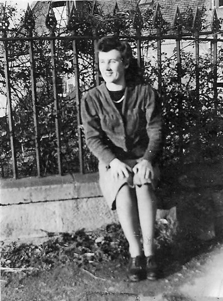 Aunt Lil on Ness Cottage wall