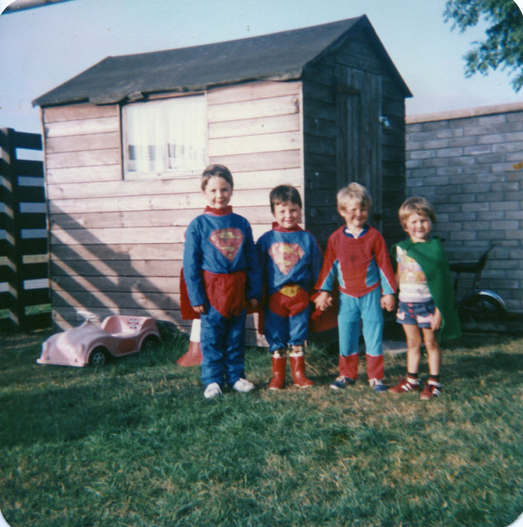 Liam Gaughan with friends