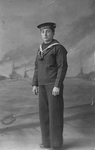 Angus Martin at Invergordon while on HMS Prince