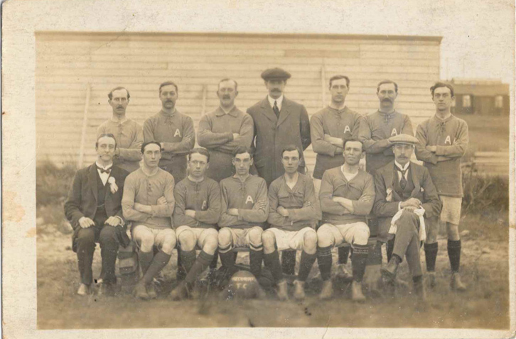 Football team photo (Invergordon FC on the ball)