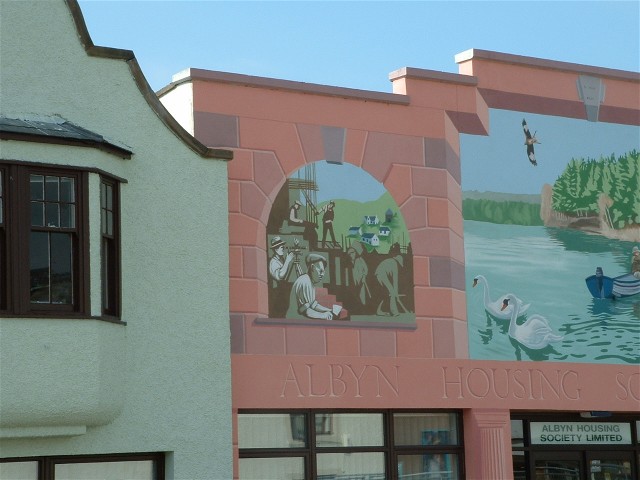 First Mural finished - left panel detail