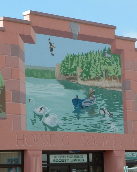 First Mural finished - centre panel detail