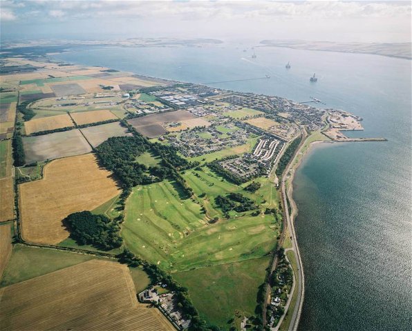 Aerial view of Invergordon and the Cromarty Firth