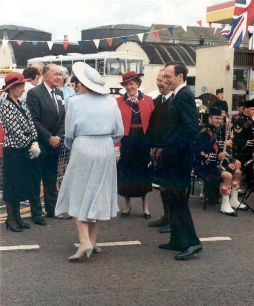 Dignitaries at The Queen's visit