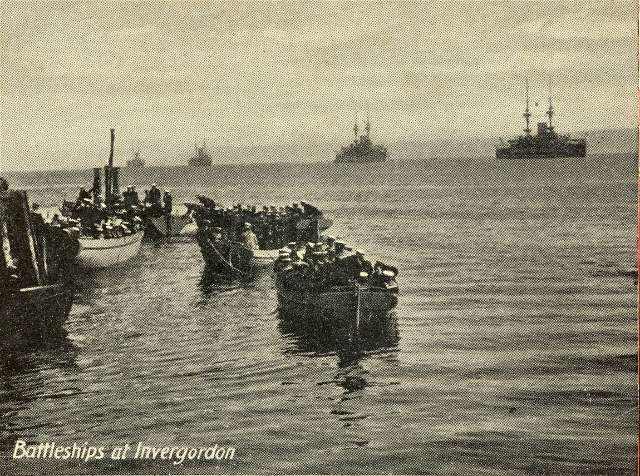 Officers and Ratings in the Firth with the Fleet