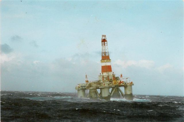 Oil Rig at Sea