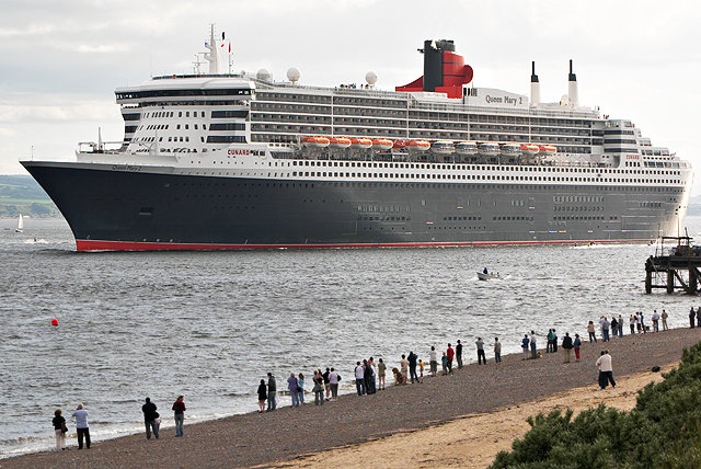 Queen Mary 2 off Nigg