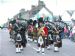 The Highlanders Pipe Band in the High Street
